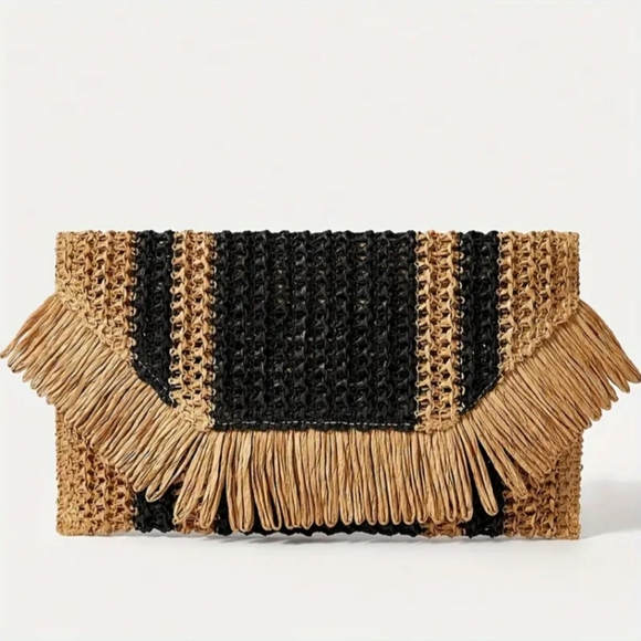 Handbags - Straw Cluth